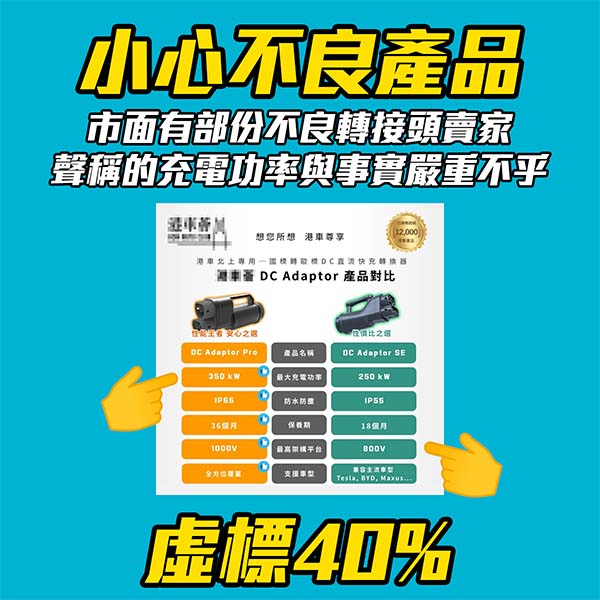 不良國標轉接頭警告 - 虛標充電速度造假手法